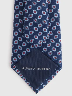 Alvaro Moreno Corbatas|Corbatas|CORBATA JACQUARD MF Azul Marino