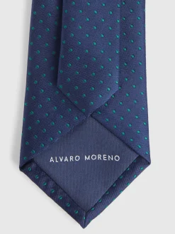 Alvaro Moreno Corbatas|Corbatas|CORBATA JACQUARD MF Azul Marino