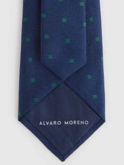 Alvaro Moreno Corbatas|Corbatas|CORBATA JACQUARD MF Azul Marino