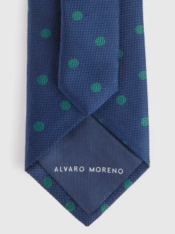 Alvaro Moreno Corbatas|Corbatas|CORBATA JACQUARD MF Azul Marino