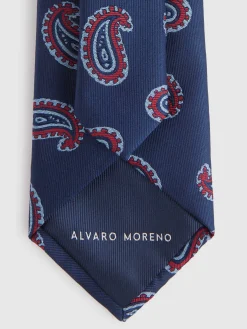 Alvaro Moreno Corbatas|Corbatas|CORBATA JACQUARD MF Azul Marino