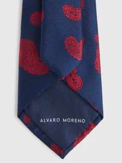 Alvaro Moreno Corbatas|Corbatas|CORBATA JACQUARD MF Azul Marino
