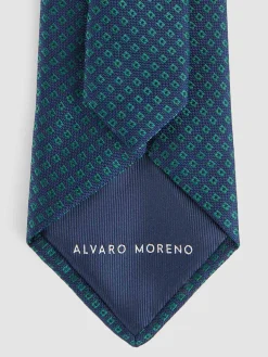 Alvaro Moreno Corbatas|Corbatas|CORBATA JACQUARD MF Azul Marino