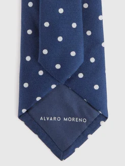 Alvaro Moreno Corbatas|Corbatas|CORBATA JACQUARD MF Azul Marino