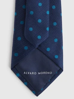 Alvaro Moreno Corbatas|Corbatas|CORBATA JACQUARD MF Azul Marino