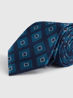 Alvaro Moreno Corbatas|Corbatas|CORBATA JACQUARD MF Azul Marino