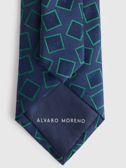 Alvaro Moreno Corbatas|Corbatas|CORBATA JACQUARD MF Azul Marino