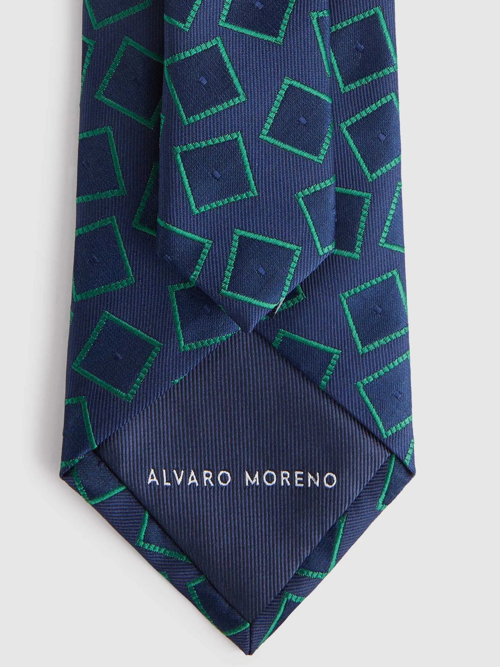 Alvaro Moreno Corbatas|Corbatas|CORBATA JACQUARD MF Azul Marino