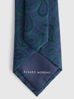 Alvaro Moreno Corbatas|Corbatas|CORBATA JACQUARD MF Azul Marino