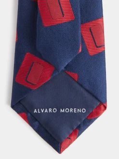 Alvaro Moreno Corbatas|Corbatas|CORBATA JACQUARD MF Azul Marino