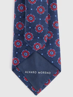 Alvaro Moreno Corbatas|Corbatas|CORBATA JACQUARD MF Azul Marino