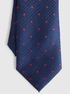 Alvaro Moreno Corbatas|Corbatas|CORBATA JACQUARD MF Azul Marino