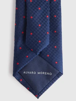 Alvaro Moreno Corbatas|Corbatas|CORBATA JACQUARD MF Azul Marino