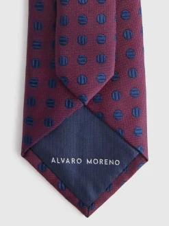 Alvaro Moreno Corbatas|Corbatas|CORBATA JACQUARD MF Azul Marino