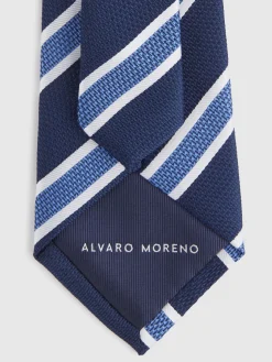 Alvaro Moreno Corbatas|Corbatas|CORBATA JACQUARD MF Azul Marino