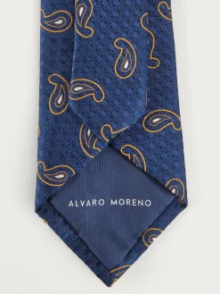 Alvaro Moreno Corbatas|Corbatas|CORBATA JACQUARD MF Azul Marino