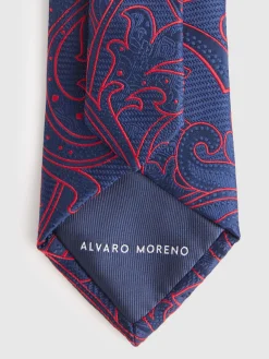 Alvaro Moreno Corbatas|Corbatas|CORBATA JACQUARD MF Azul Marino