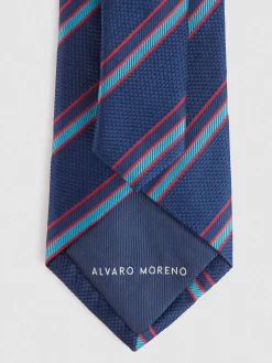 Alvaro Moreno Corbatas|Corbatas|CORBATA JACQUARD MF Azul Marino
