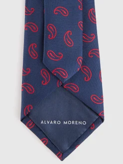 Alvaro Moreno Corbatas|Corbatas|CORBATA JACQUARD MF Azul Marino