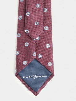 Alvaro Moreno Corbatas|Corbatas|CORBATA JACQUARD MF Burdeos