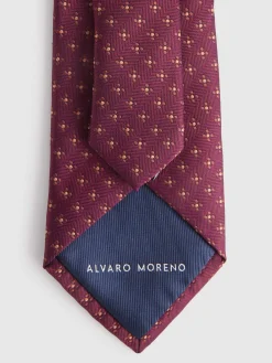 Alvaro Moreno Corbatas|Corbatas|CORBATA JACQUARD MF Burdeos