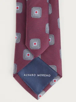 Alvaro Moreno Corbatas|Corbatas|CORBATA JACQUARD MF Burdeos