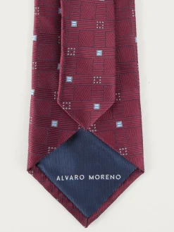 Alvaro Moreno Corbatas|Corbatas|CORBATA JACQUARD MF Burdeos