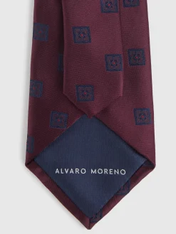 Alvaro Moreno Corbatas|Corbatas|CORBATA JACQUARD MF Burdeos