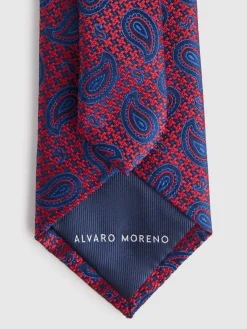 Alvaro Moreno Corbatas|Corbatas|CORBATA JACQUARD MF Rojo