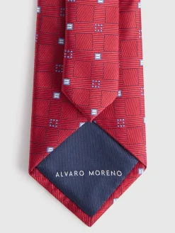 Alvaro Moreno Corbatas|Corbatas|CORBATA JACQUARD MF Rojo