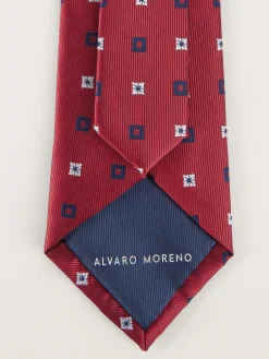 Alvaro Moreno Corbatas|Corbatas|CORBATA JACQUARD MF Rojo