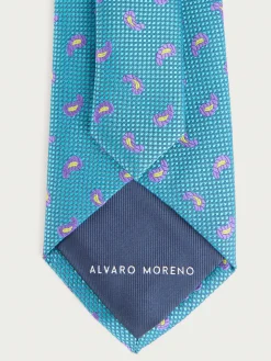 Alvaro Moreno Corbatas|Corbatas|CORBATA JACQUARD MF Turquesa