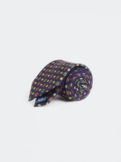 Alvaro Moreno Corbatas|Corbatas|CORBATA PRINTED Azul Marino
