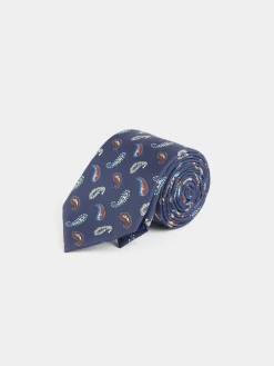 Alvaro Moreno Corbatas|Corbatas|CORBATA PRINTED Azul Marino
