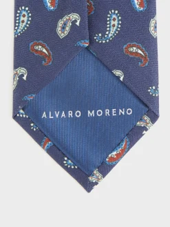 Alvaro Moreno Corbatas|Corbatas|CORBATA PRINTED Azul Marino