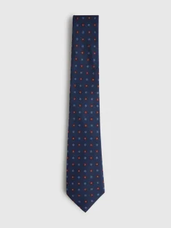 Alvaro Moreno Corbatas|Corbatas|CORBATA PRINTED Azul Marino