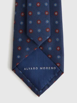 Alvaro Moreno Corbatas|Corbatas|CORBATA PRINTED Azul Marino