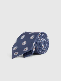 Alvaro Moreno Corbatas|Corbatas|CORBATA PRINTED Azul Marino