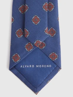 Alvaro Moreno Corbatas|Corbatas|CORBATA PRINTED Azul Marino