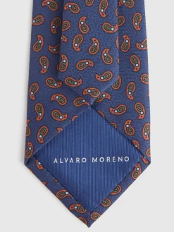Alvaro Moreno Corbatas|Corbatas|CORBATA PRINTED Azul Marino