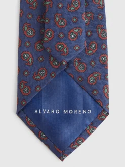 Alvaro Moreno Corbatas|Corbatas|CORBATA PRINTED Azul Marino
