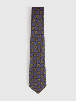 Alvaro Moreno Corbatas|Corbatas|CORBATA PRINTED Azul Marino