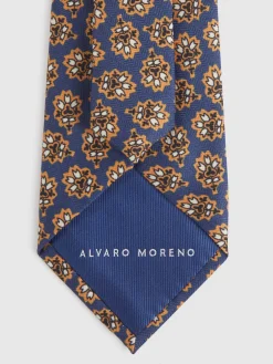 Alvaro Moreno Corbatas|Corbatas|CORBATA PRINTED Azul Marino