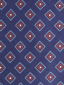 Alvaro Moreno Corbatas|Corbatas|CORBATA PRINTED Azul Marino