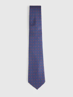 Alvaro Moreno Corbatas|Corbatas|CORBATA PRINTED Azul Marino