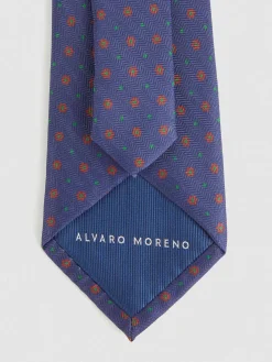 Alvaro Moreno Corbatas|Corbatas|CORBATA PRINTED Azul Marino