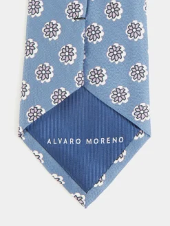 Alvaro Moreno Corbatas|Corbatas|CORBATA PRINTED Celeste