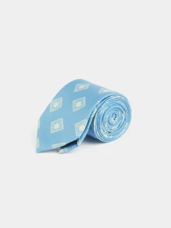 Alvaro Moreno Corbatas|Corbatas|CORBATA PRINTED Celeste