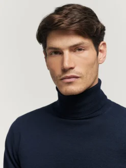 Alvaro Moreno Jerséis|JERSEY ROLL COLLAR Azul Marino