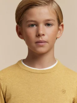 Alvaro Moreno Jerséis|JERSEY ROUND NECK KIDS Mostaza